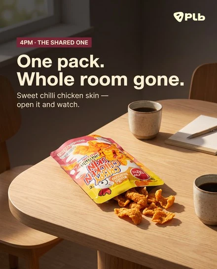 Card 3: 4 pm, the shared one. One pack. Whole room gone.